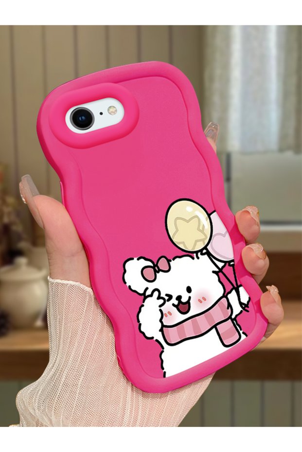 iPhone 7 Compatible Case Camera Protector Red Silicone Couple Phone Case Cat Pattern
