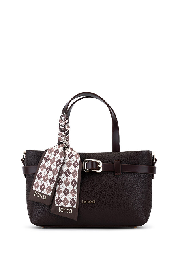 Women's Faux Leather Brown Shoulder Bag