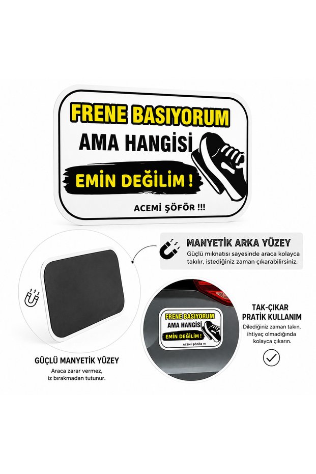 Beginner Driver - Beginner Driver Magnet Detachable Magnetic Car Trunk Warning Sign - Fr