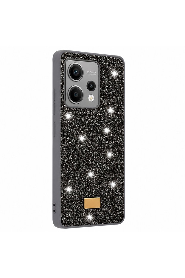 Xiaomi Redmi Note 13 Pro 4g Case with Silicone Edges and Shiny Lux Diamond Cover
