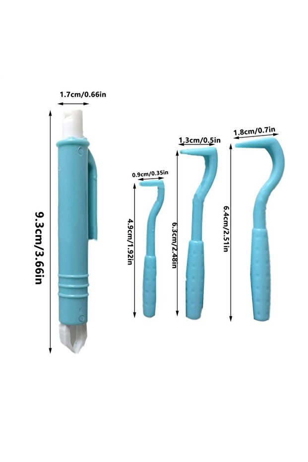 Blue 4pcs Pet Flea Removal Tool Kits Plastic Scratching Hook Remover Pet Cat Dog Grooming Supplies T