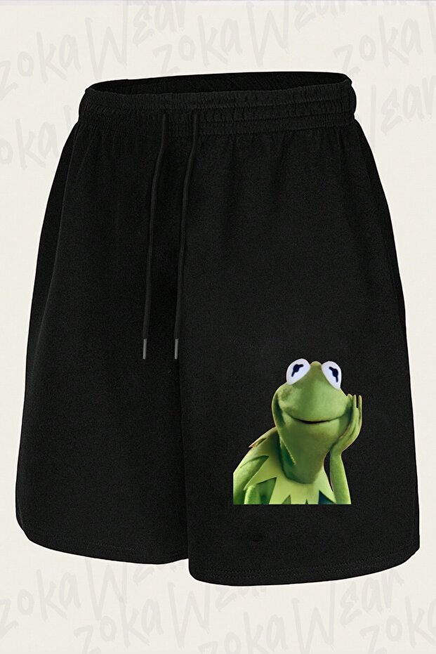 شورت مطبوع بتصميم كيرميت للجنسين