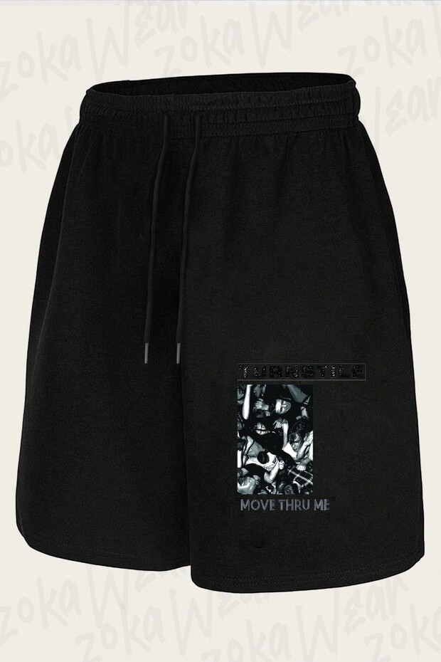 Unisex Turnstile Design Printed Shorts