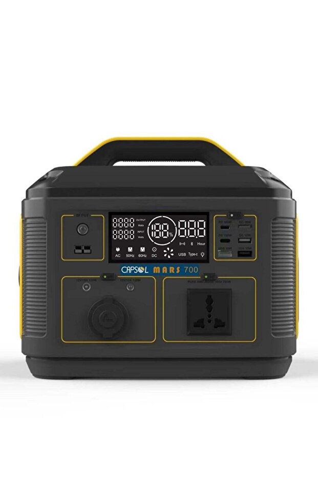 MARS 700 Portable Power Station 710Wh 192000mAh 700W Solar Generator 2hrs to 100% Lithium Battery