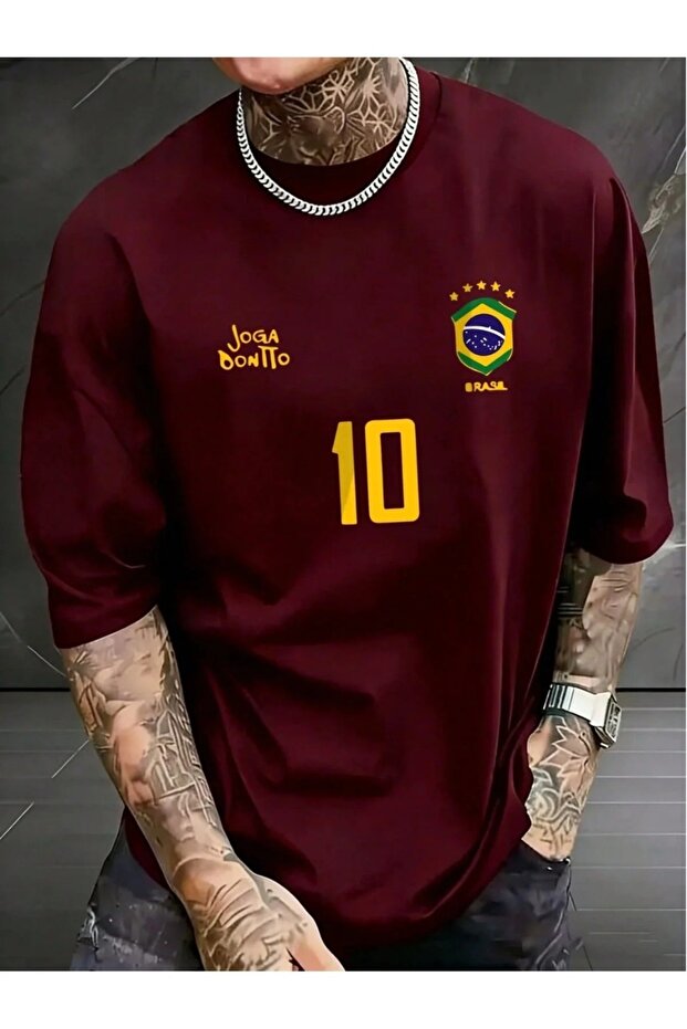 Oversize Men's T-Shirt Printed Relaxed Fit Daily Use
