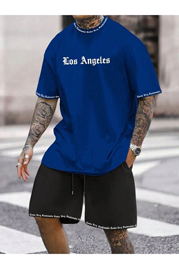 Summer Collection New Arrival T-Shirt & Shorts Set Printed Pattern Lightweight & Cool Fabric for All-Day Comfort