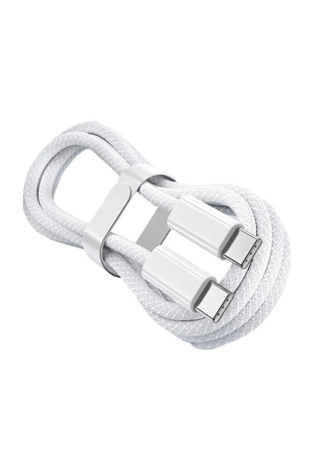 1 قطعة كابل شحن سريع جداً من USB C إلى USB C بقوة 100 واط، 1 متر، 3 قطع، سلك شحن سريع PD لأجهزة آيفون 16 و15 بلس