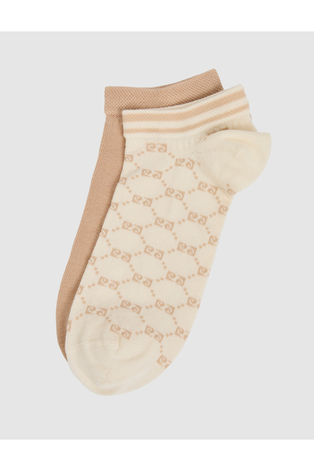 Women's 2-Piece Booties Socks 50328275-Vr085