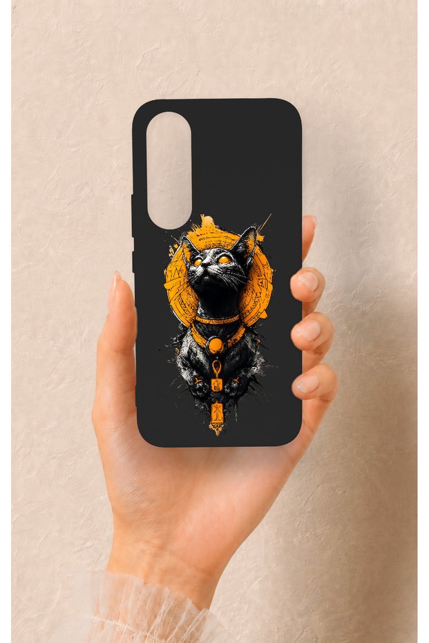Vivo V70 Fe 5g Compatible Egyptian Cat God Pattern Silicone Case