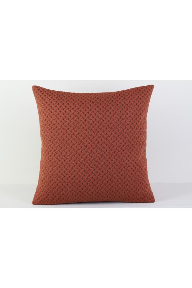 Tile Textured Decorative Cushion Cover with Hidden Zipper Modern 45X45 cm