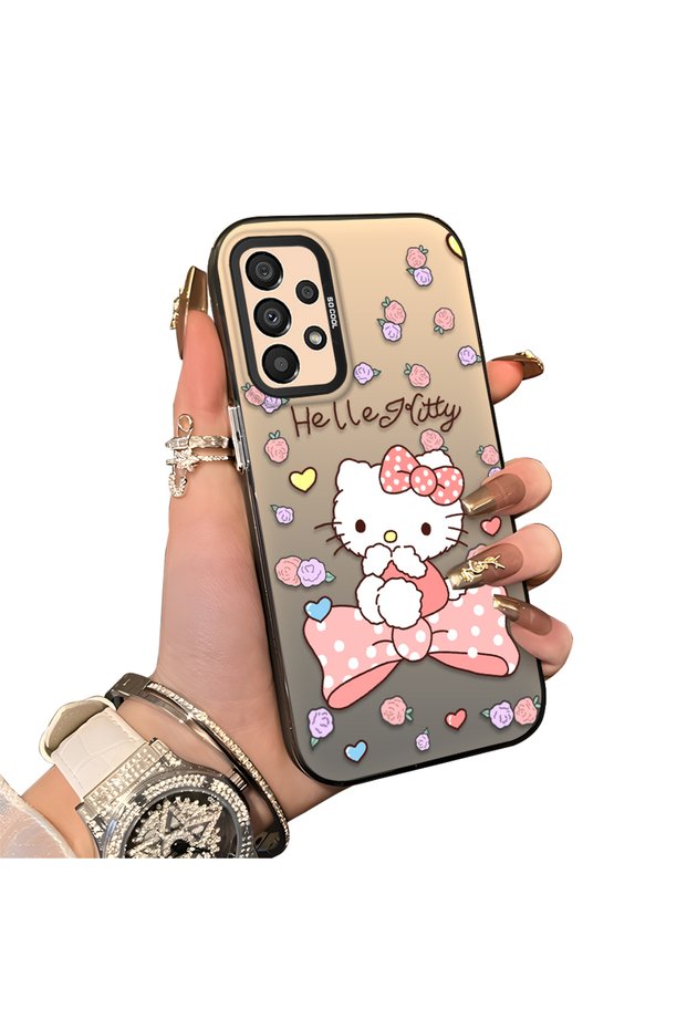 Samsung Galaxy A33 Compatible Hard Acrylic Back Silicone Edge Lens Protection Case