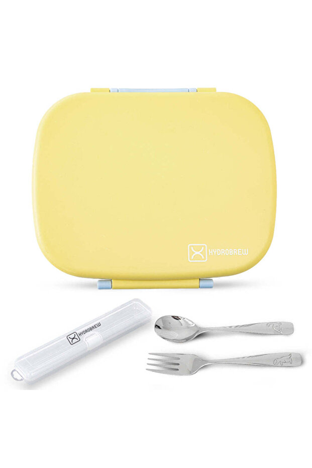 Smart Serve Bento Lunch Box 1100ml w/ Stainless Steel Cutlery Set – Sunny Sky