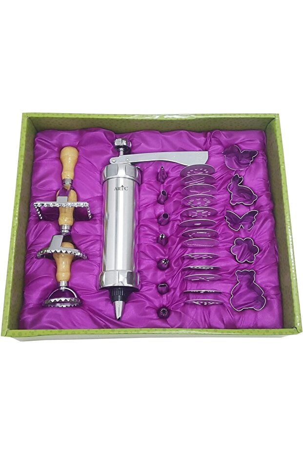 30Pcs Cookie Press Icing Gun Set Machine Biscuit Making Pump Cake Decoration Tools