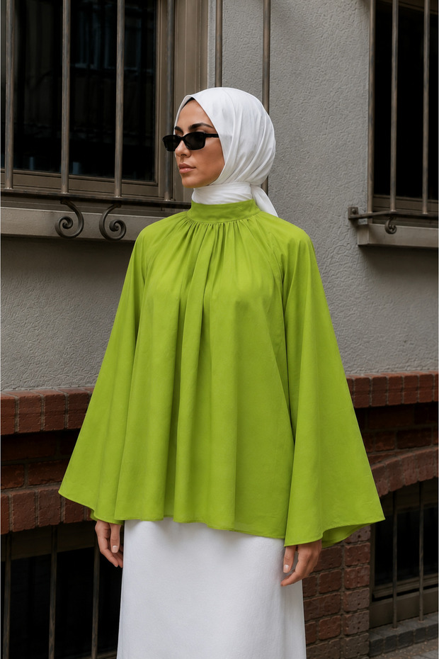 Hakim Yaka Spanish Sleeve Lined Blouse