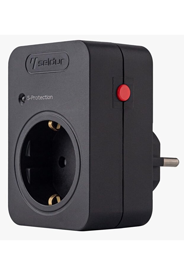 edl shop مقبس حماية من التيار والصدمات، 16A-250V، بحد أقصى 3600 واط 720 جول، قابل لإعادة الضبط، حماية مستمرة