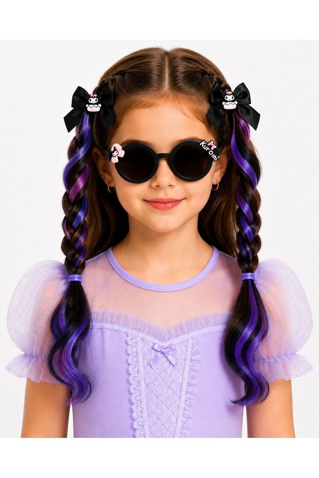 Kuromi Purple Dreams Glasses and Hairpin Set