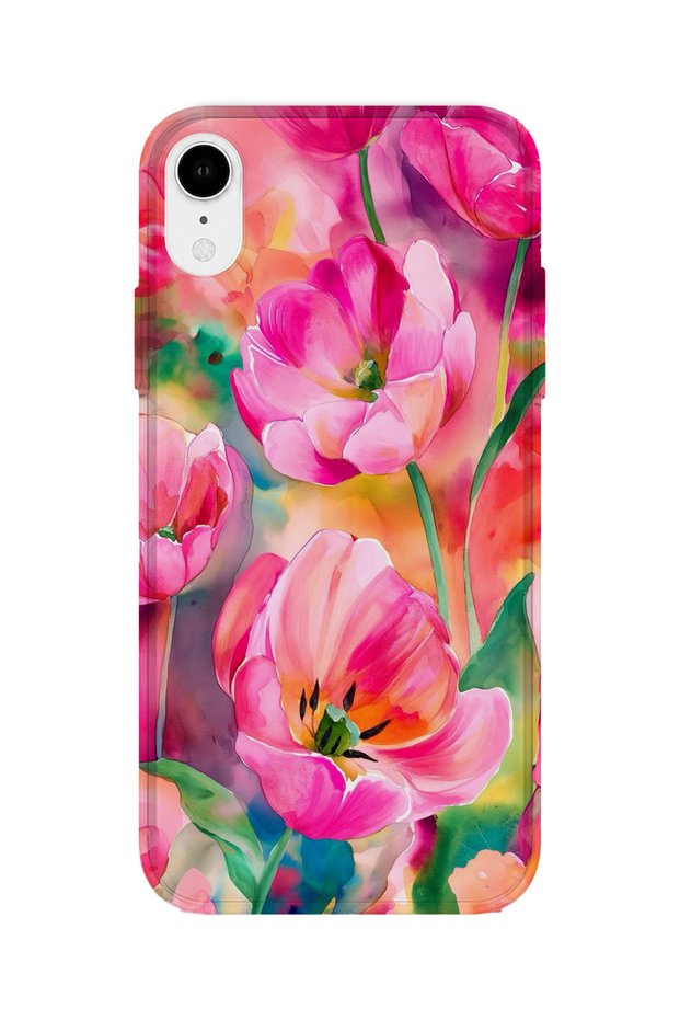iPhone Xr Compatible Printed Transparent Phone Case | Collection: Pastelbloom Soft Series
