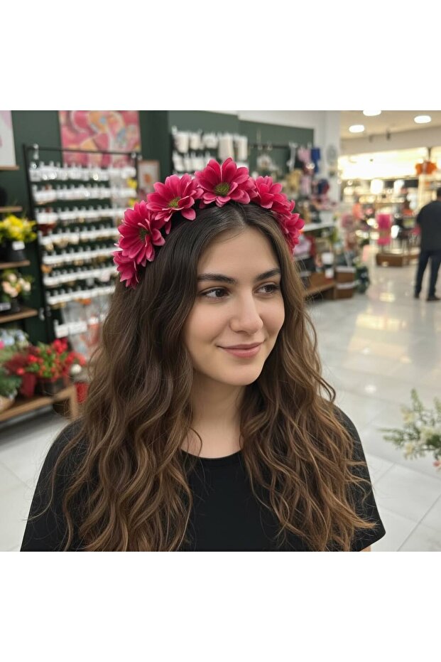 Daisy Flower Hair Crown Colorful Flexible Hair Accessory