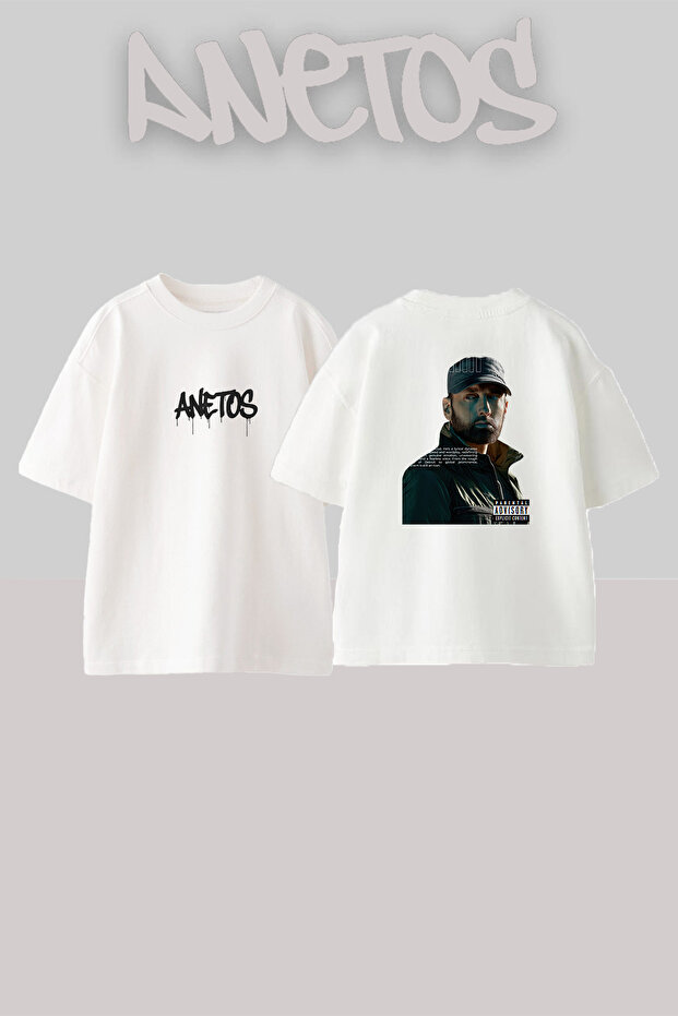 Eminem Rapper_10 Design Printed Unisex Oversize White Tshirt