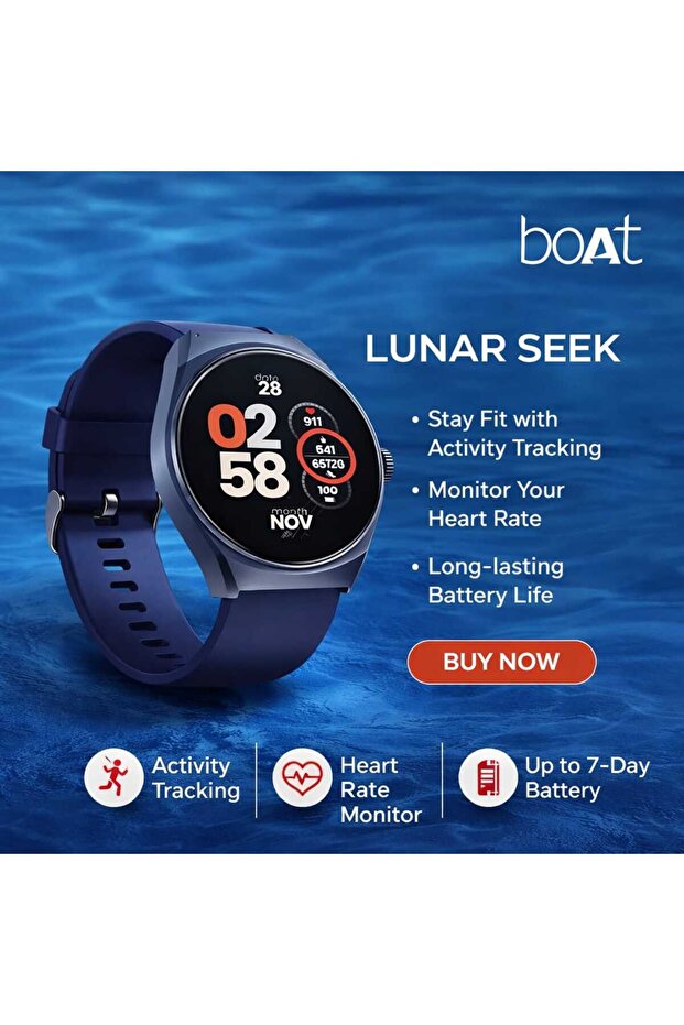 Lunar Seek Smartwatch with 1.3″ HD Display & 300mAh Battery