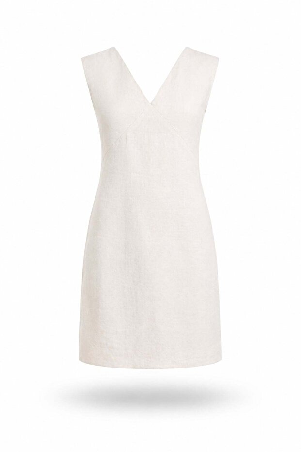 Natural Melia 100% Linen Lino Dress