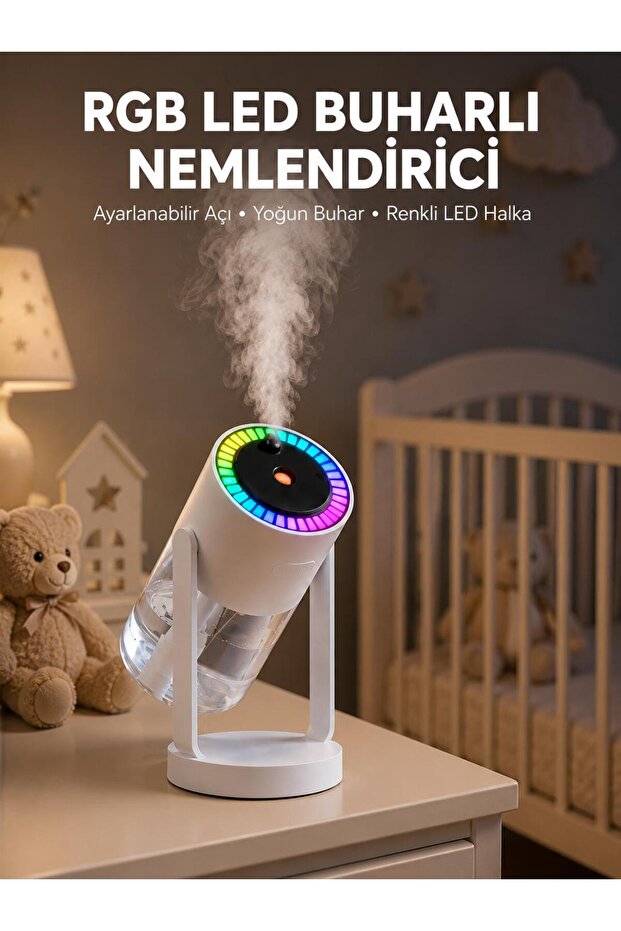 Ultrasonic Air Humidifier with Colorful Light and Manual Spray Setting New Generation -