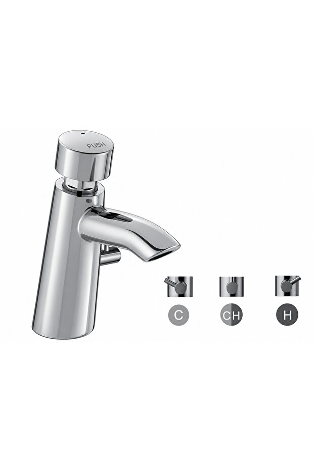 KLUDI Self-Closing Mixer - Push Type