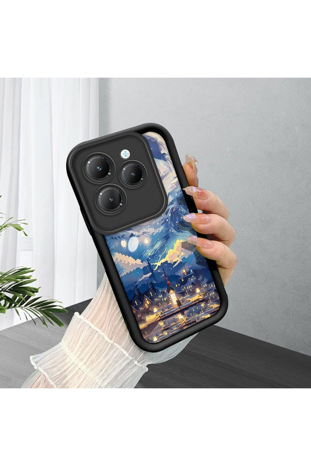 Infinix Hot 40/40 Pro Compatible Black Silicone Case with Shockproof Camera Protection