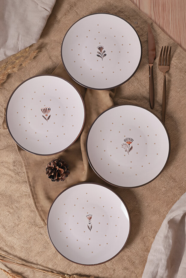 Sunset Flowers Cake Plate 20 cm 4 Pieces 23964-65-66-67