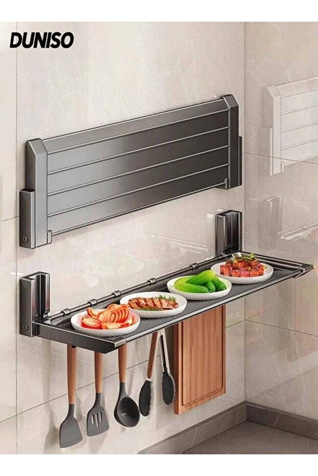 Multipurpose Kitchen Dish Drying Rack and Countertop Organizer Set,Wall Mounted Suction Cup Kitchen Prep Station,No Punching Required,Space Saving,Sturdy and Durable,Waterproof and Rust Proof(3