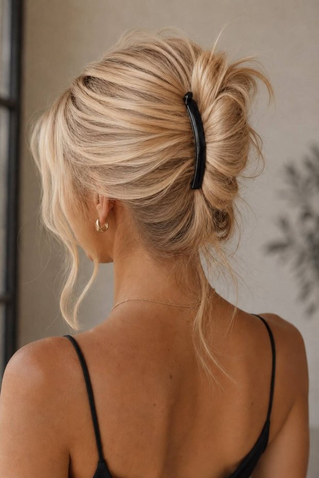 Muz Toka. Women's Hazı Banana Buckle. Women's Buckle. 12 Cm. Women's Messy Bun Hair Clip. Women's Ponytail Clip