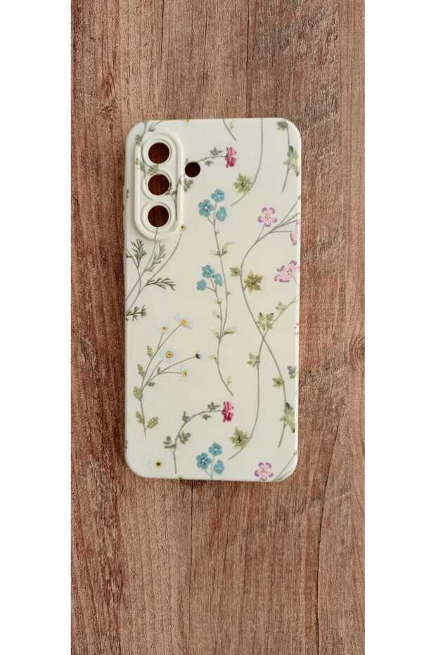 Samsung Galaxy A56 Vine Flower Daisy Printed Inside Velvet Premium Silicone Phone Case