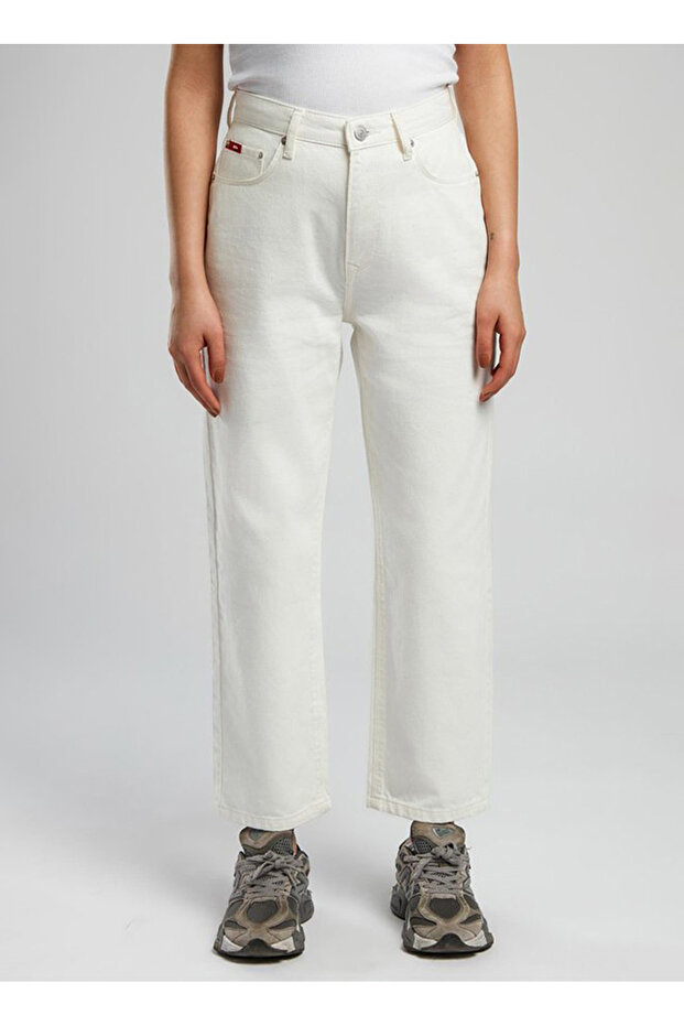 White Women's Denim Trousers 262 Lcf 121002 Clara Ceaster White