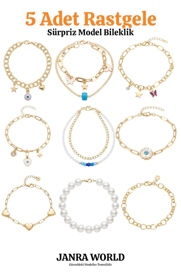 5 Pieces Random Surprise Model Bracelet Set - Special Gift for Lover and Friend