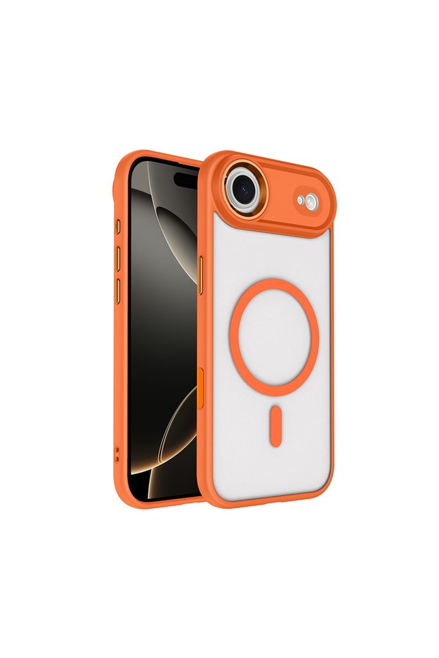 iPhone 17 Air Case Magsafe Transparent Back Face Camera Raised Silicone Tkng