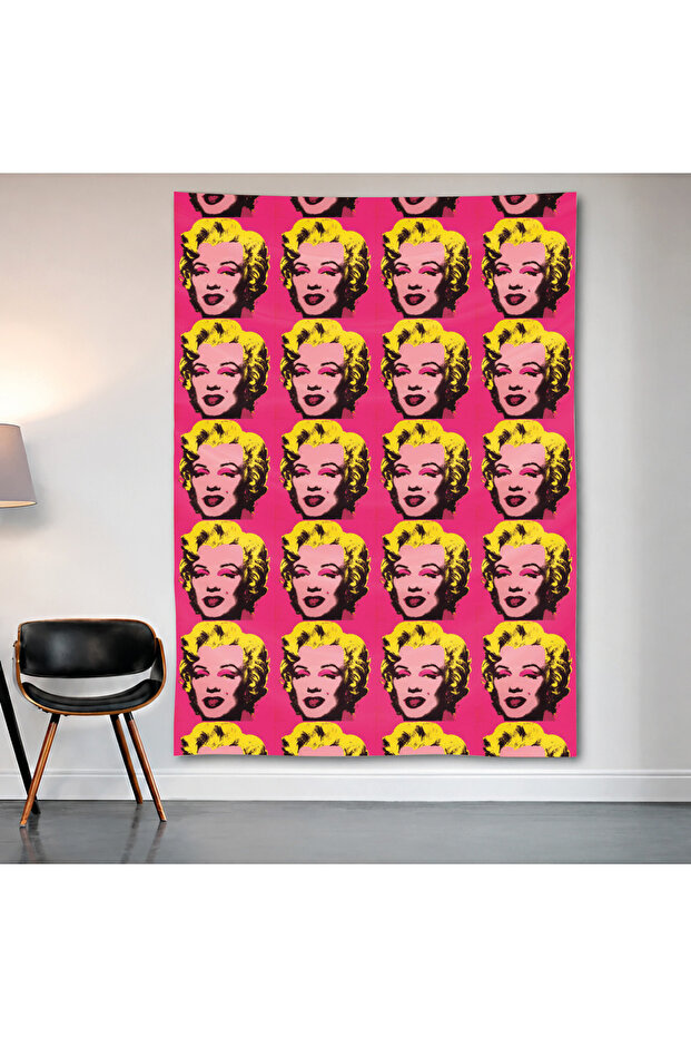 Andy Warhol Marilyn Monroe Wall Covering Wall Tapestry First Quality Satin Fabric Poster
