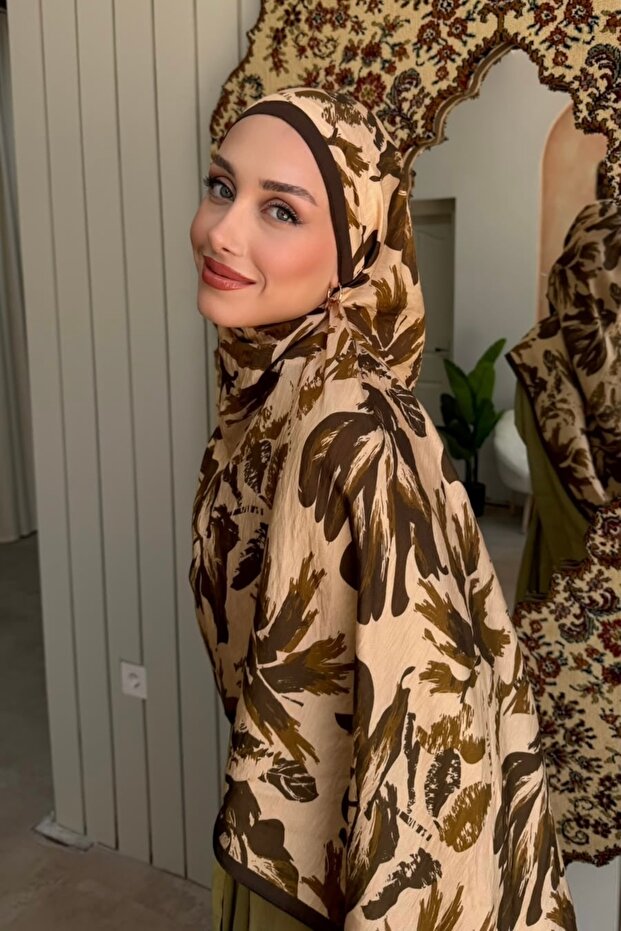 Mink Patterned Silk Shawl