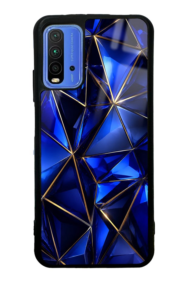 Xiaomi Redmi 9t Glossy Phone Case with Sapphire Crystal Edge Design
