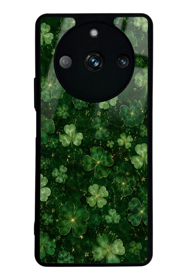 Realme 11 Pro Emerald Lucky Clover Design Glossy Phone Case