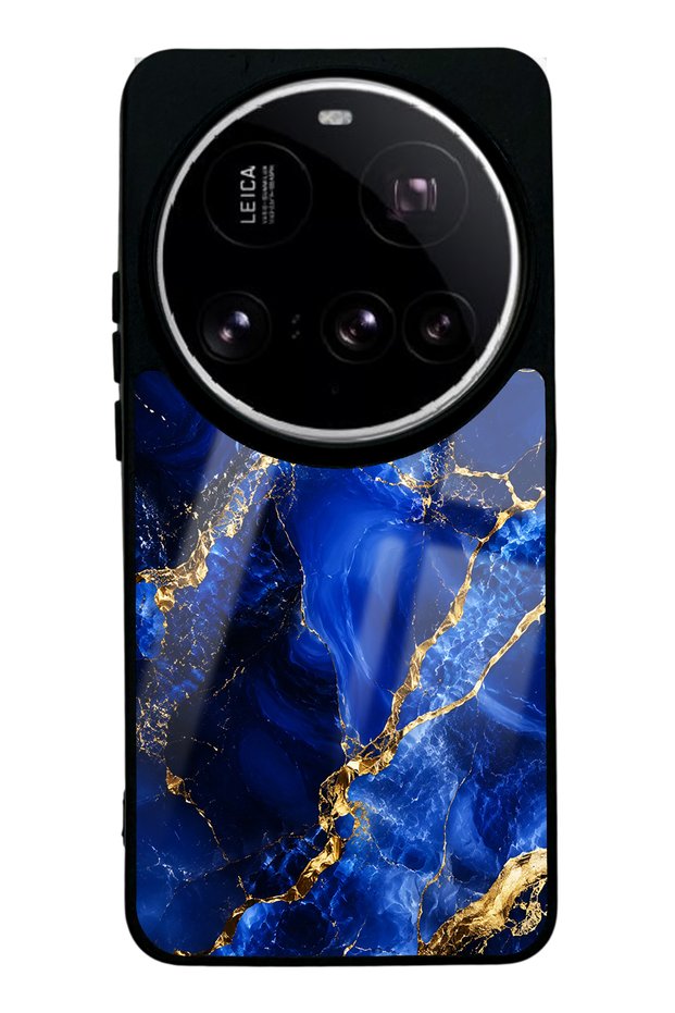 Xiaomi 15Ultra Sapphire Gold Marble Design Glossy Phone Case