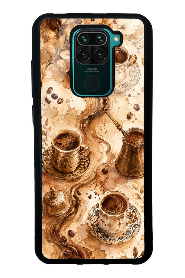 Xiaomi Redmi Note 9 Golden Mocha Flow Design Glossy Phone Case