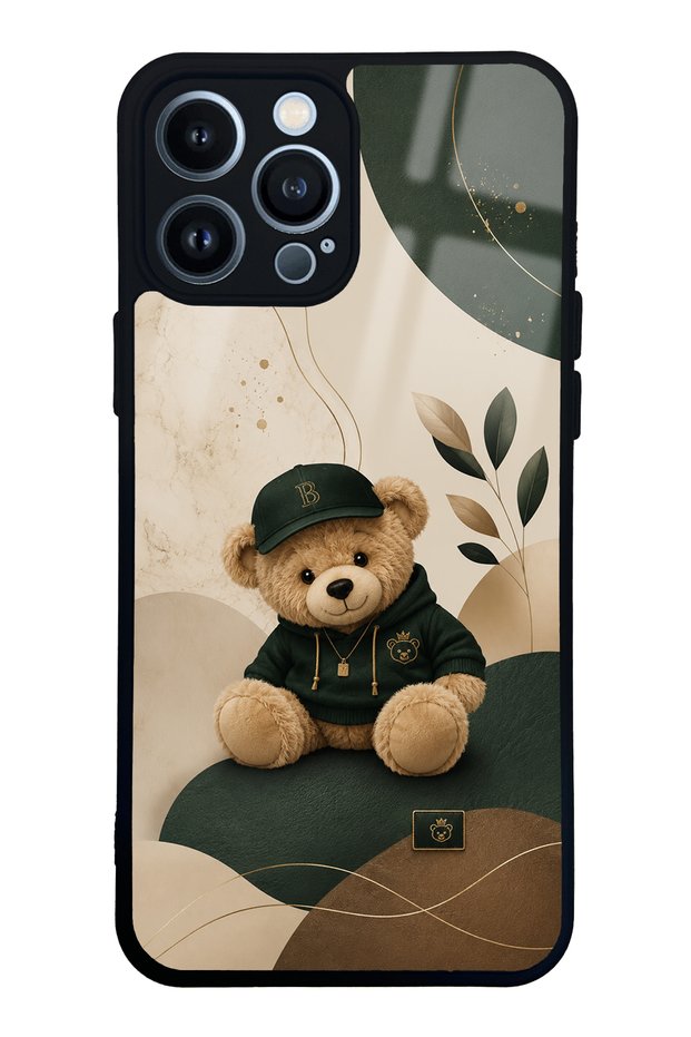 iPhone 13 Pro Max Forest Teddy Design Glossy Phone Case