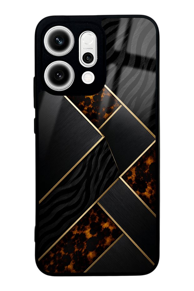 Oppo Reno 14 Noir Mosaic Design Glossy Phone Case