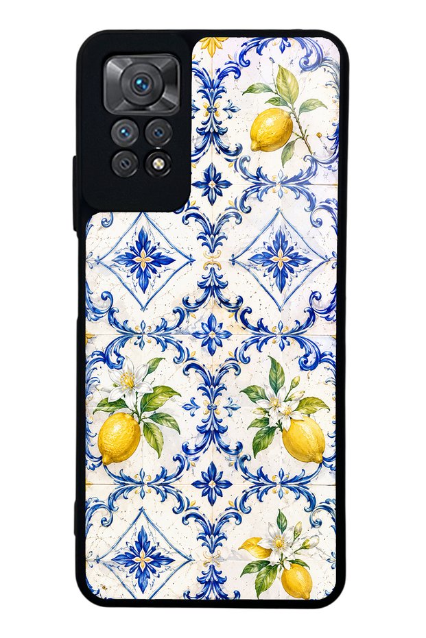 Xiaomi Redmi Note 11 Pro Glossy Phone Case with Sapphire Lemon Tiles Design
