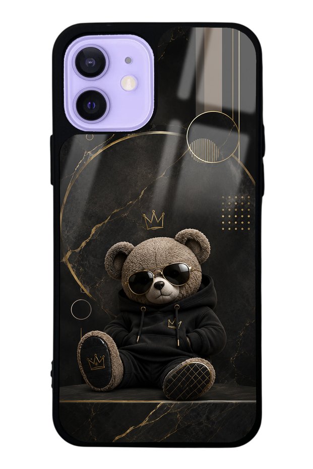 iPhone 12 Royal Teddy Design Glossy Phone Case