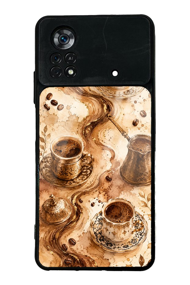Xiaomi Poco X4 Pro Golden Mocha Flow Design Glossy Phone Case