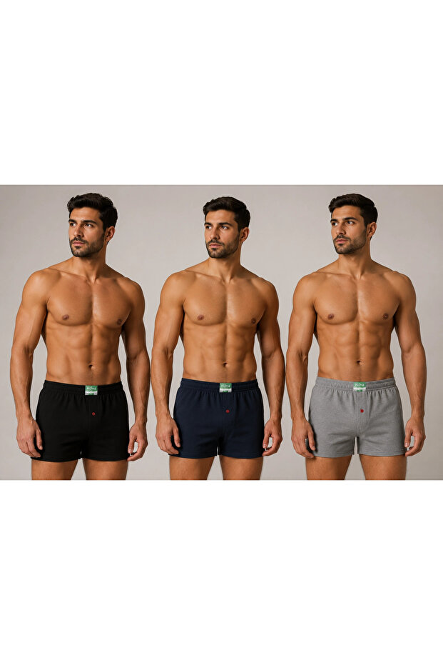 Huma One Men's Towel Waist Plain Boxer 6-Pack