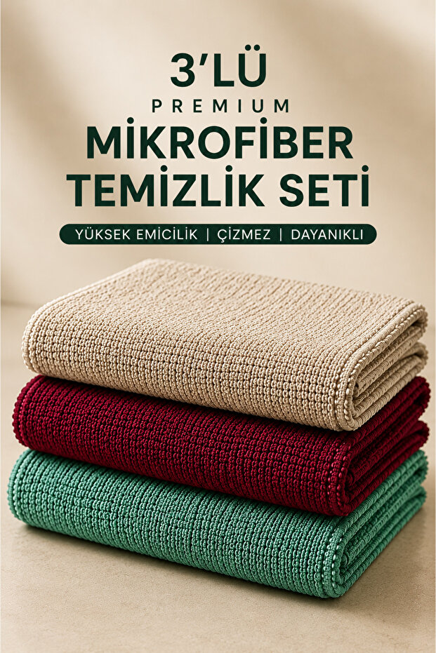 3-Pack Microfiber Multi-Purpose Cleaning Cloth