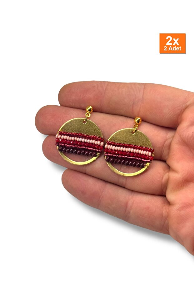 أقراط مصنوعة يدويًا بتصميم خاص كهدية