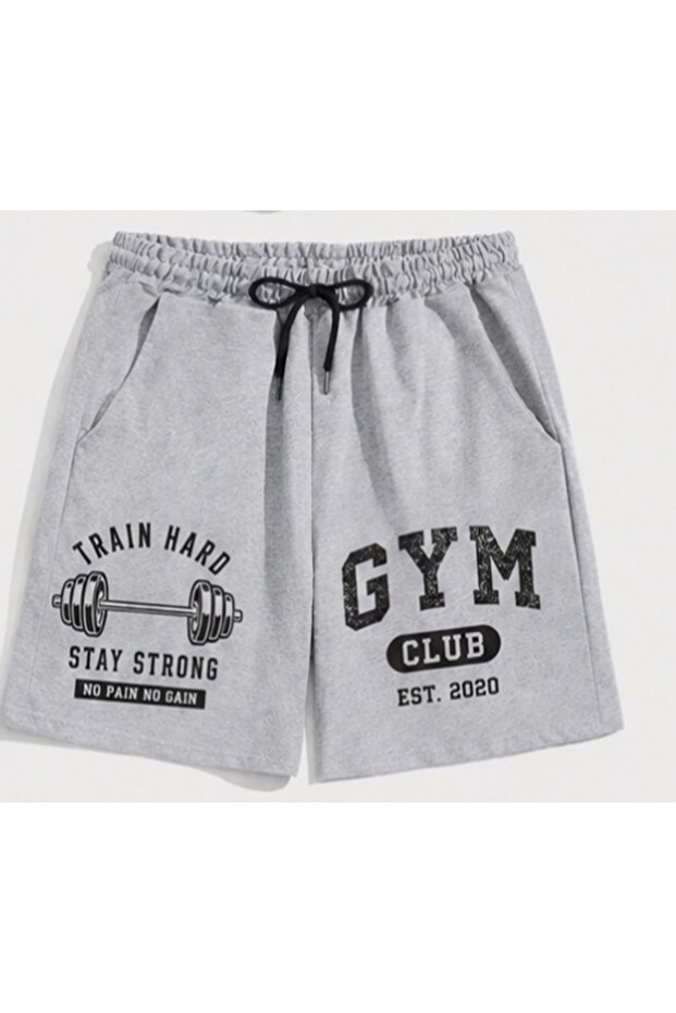 Unisex Oversize Relaxed Fit High Waist Special Design Printed Summer Shorts